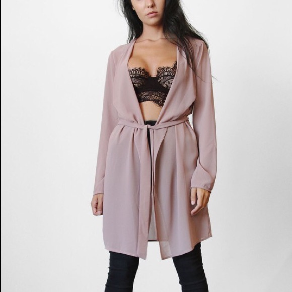 LAST 1 // ‘CRYSTAL’ Lightweight Duster | Mauve - Picture 2 of 5